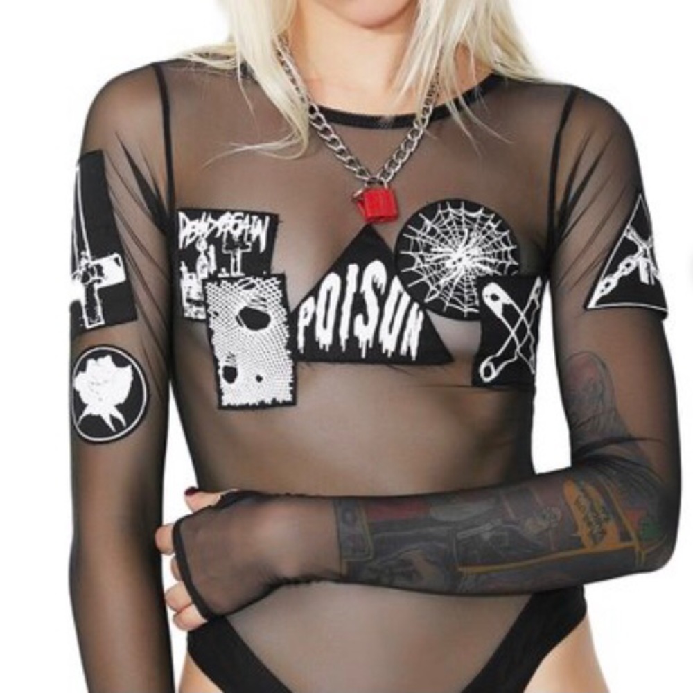 DOLLS KILL/ CURRENT MOOD POISON LOVE TOP NWT $50 M